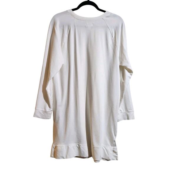 The Drop Amazon Ecru Sweater DRESS Side Slit Vanilla Size Medium Relaxed Casual - Picture 5 of 13